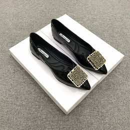 KissICON Pointed toe flat shoes women 2021 summer women's