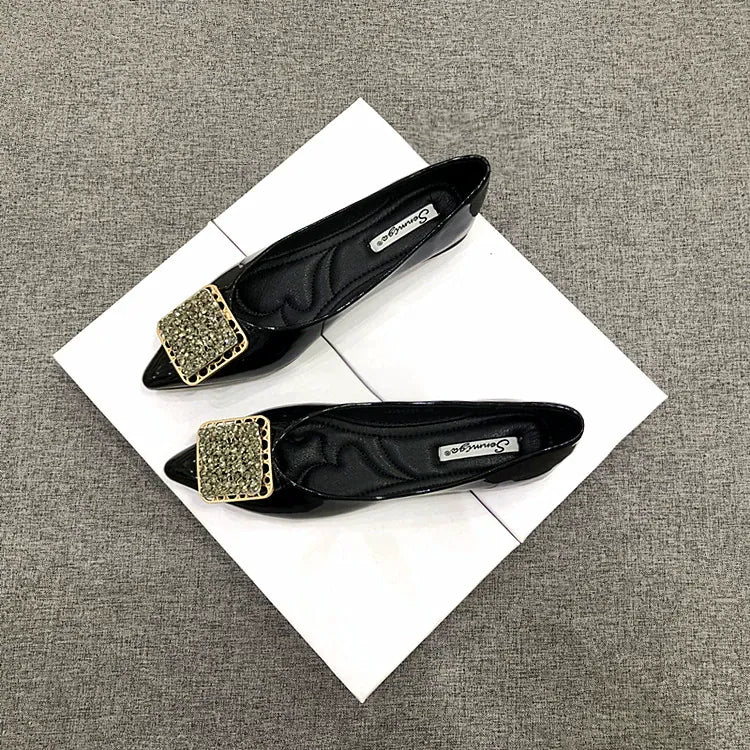 KissICON Pointed toe flat shoes women 2021 summer women's