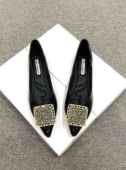 KissICON Pointed toe flat shoes women 2021 summer women's