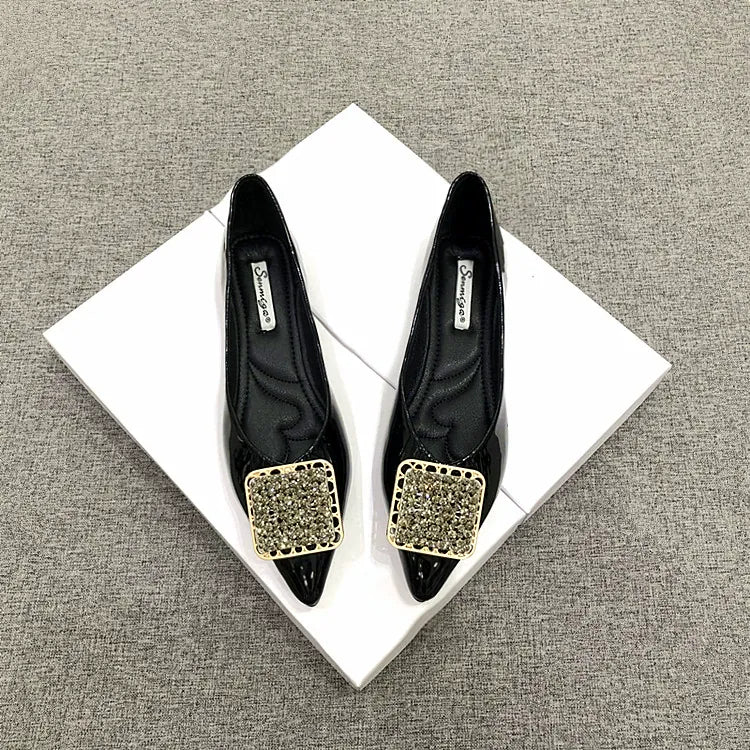 KissICON Pointed toe flat shoes women 2021 summer women's