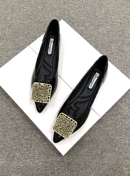 KissICON Pointed toe flat shoes women 2021 summer women's