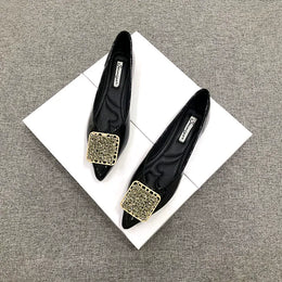 KissICON Pointed toe flat shoes women 2021 summer women's