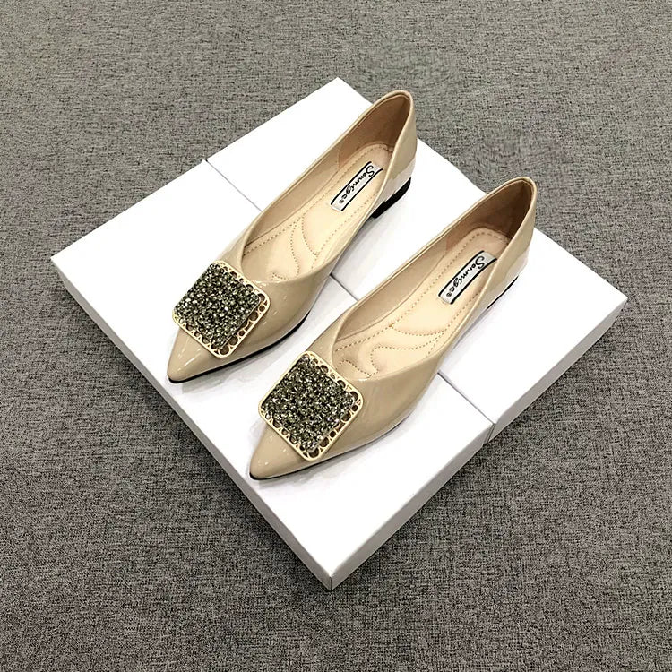 KissICON Pointed toe flat shoes women 2021 summer women's