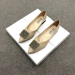 KissICON Pointed toe flat shoes women 2021 summer women's