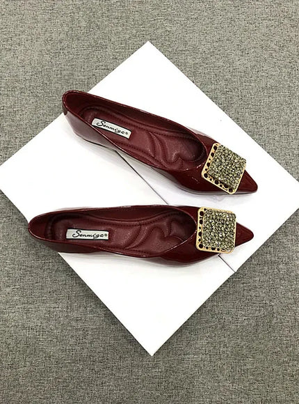 KissICON Pointed toe flat shoes women 2021 summer women's