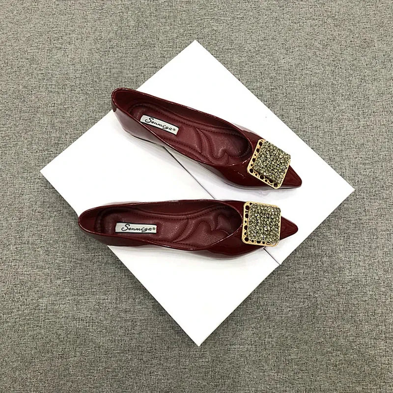 KissICON Pointed toe flat shoes women 2021 summer women's