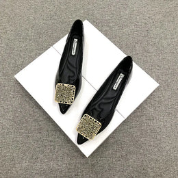 KissICON Pointed toe flat shoes women 2021 summer women's