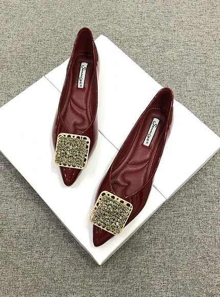 KissICON Pointed toe flat shoes women 2021 summer women's