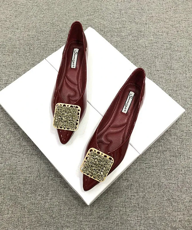 KissICON Pointed toe flat shoes women 2021 summer women's