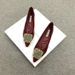 KissICON Pointed toe flat shoes women 2021 summer women's