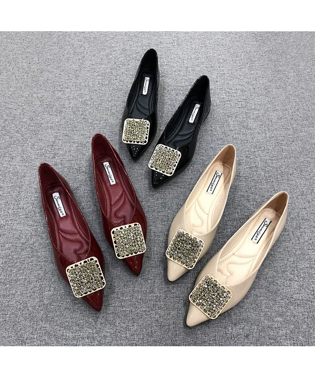 KissICON Pointed toe flat shoes women 2021 summer women's