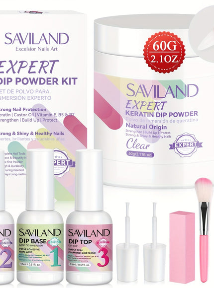 KissICON Poly Methyl Methacryl 💋 SAVILAND Powdered Nail Kit - All-In-One Nail
