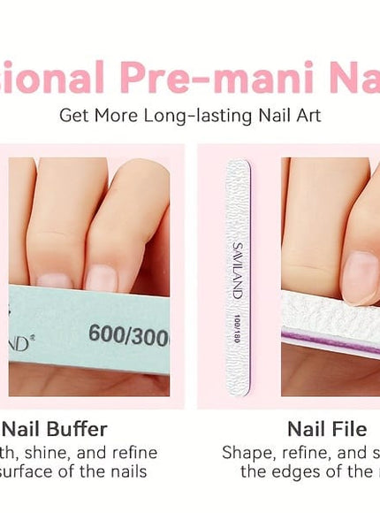 KissICON Poly Methyl Methacryl 💋 SAVILAND Powdered Nail Kit - All-In-One Nail