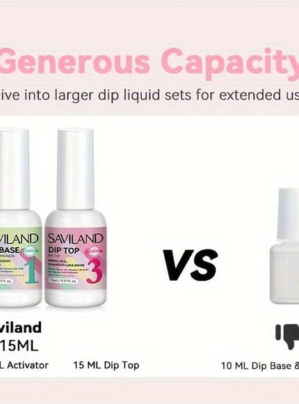 KissICON Poly Methyl Methacryl 💋 SAVILAND Powdered Nail Kit - All-In-One Nail