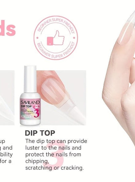 KissICON Poly Methyl Methacryl 💋 SAVILAND Powdered Nail Kit - All-In-One Nail