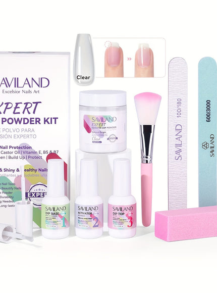 KissICON Poly Methyl Methacryl 💋 SAVILAND Powdered Nail Kit - All-In-One Nail