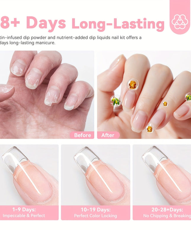 KissICON Poly Methyl Methacryl 💋 SAVILAND Powdered Nail Kit - All-In-One Nail