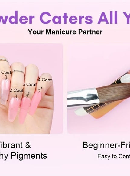 KissICON Polychrome 💋 Complete Acrylic Nail Kit For Starter -