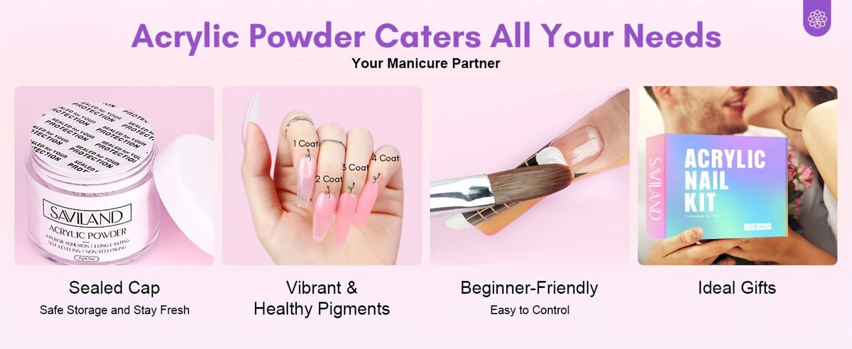 KissICON Polychrome 💋 Complete Acrylic Nail Kit For Starter -