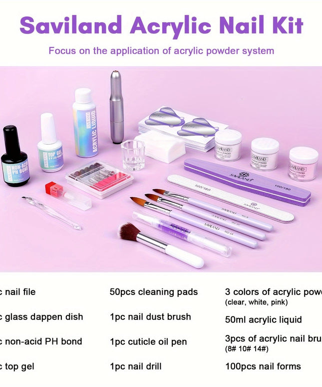KissICON Polychrome 💋 Complete Acrylic Nail Kit For Starter -