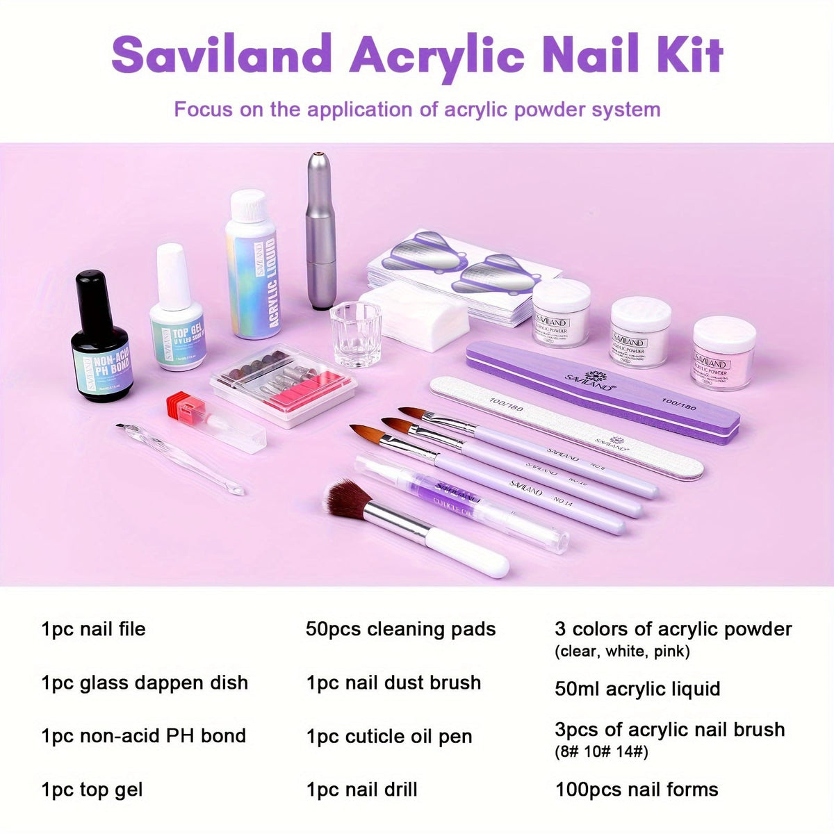 KissICON Polychrome 💋 Complete Acrylic Nail Kit For Starter -