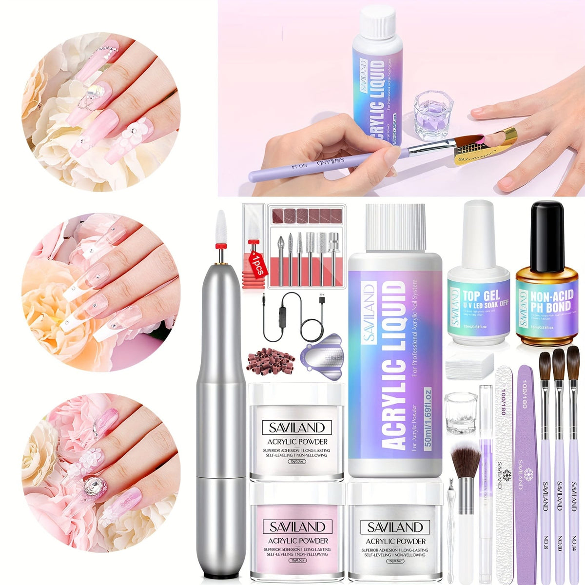 KissICON Polychrome 💋 Complete Acrylic Nail Kit For Starter -