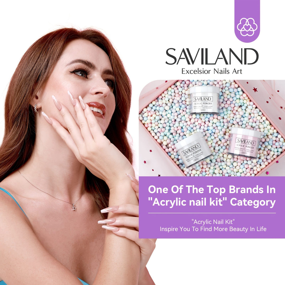 KissICON Polychrome KissIcon Saviland Acrylic Nail Kit - Beginner Ready