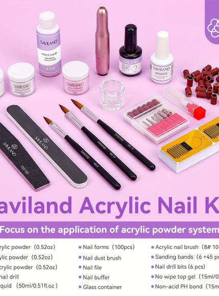 KissICON Polychrome KissIcon Saviland Acrylic Nail Kit - Beginner Ready