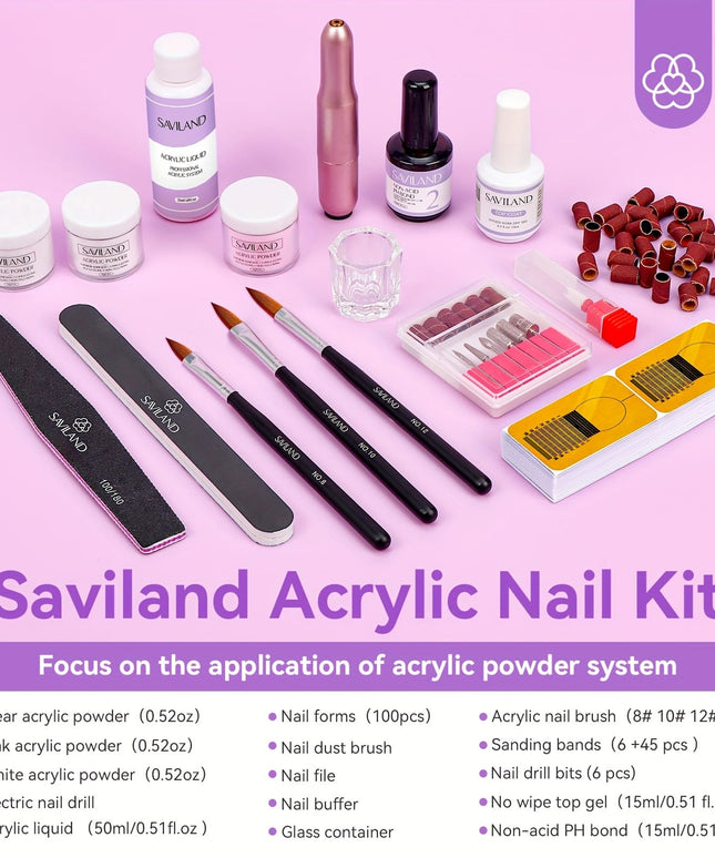 KissICON Polychrome KissIcon Saviland Acrylic Nail Kit - Beginner Ready