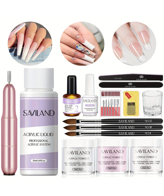KissICON Polychrome KissIcon Saviland Acrylic Nail Kit - Beginner Ready