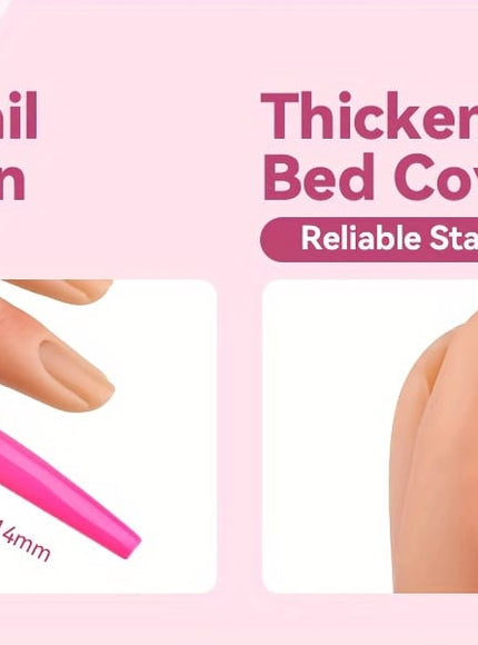 KissICON Polychrome KissIcon Saviland Practice Hand Acrylic Nails - Silicone