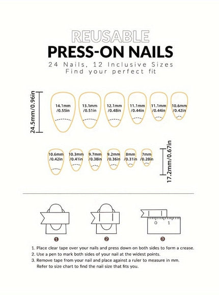 KissICON Polychrome KissIcon Summer Almond Nails Purple Press On-Durable Finish