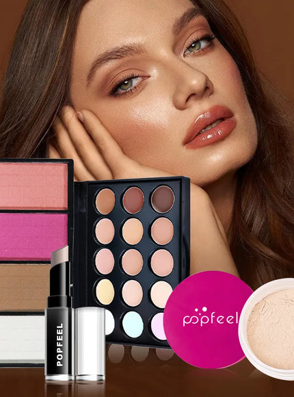 KissICON POP003F [KissIcon] POPFEEL 19 Pcs Makeup Gift Set -