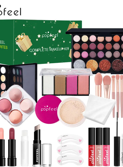 KissICON POP003F [KissIcon] POPFEEL 19 Pcs Makeup Gift Set -