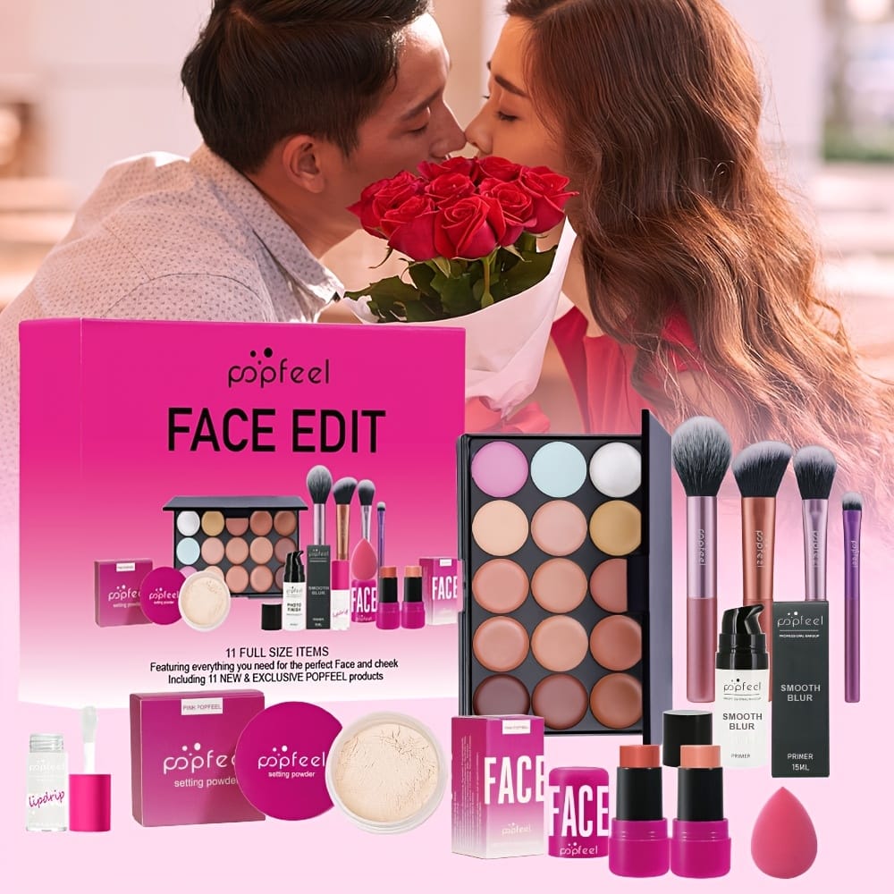KissICON Popfeel 11pc Makeup Brush Set – Perfect Gift