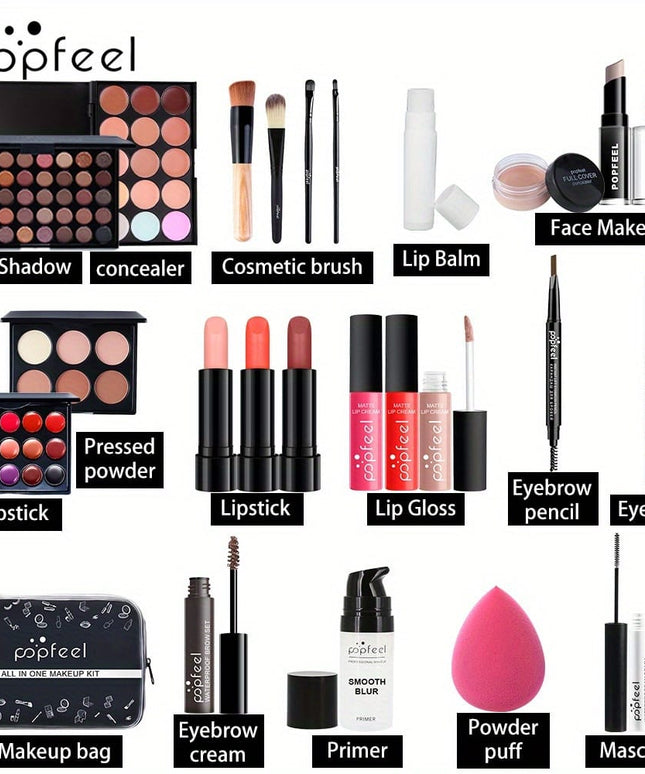 KissICON Popfeel 24pc Makeup Set – Perfect Beginner Holiday