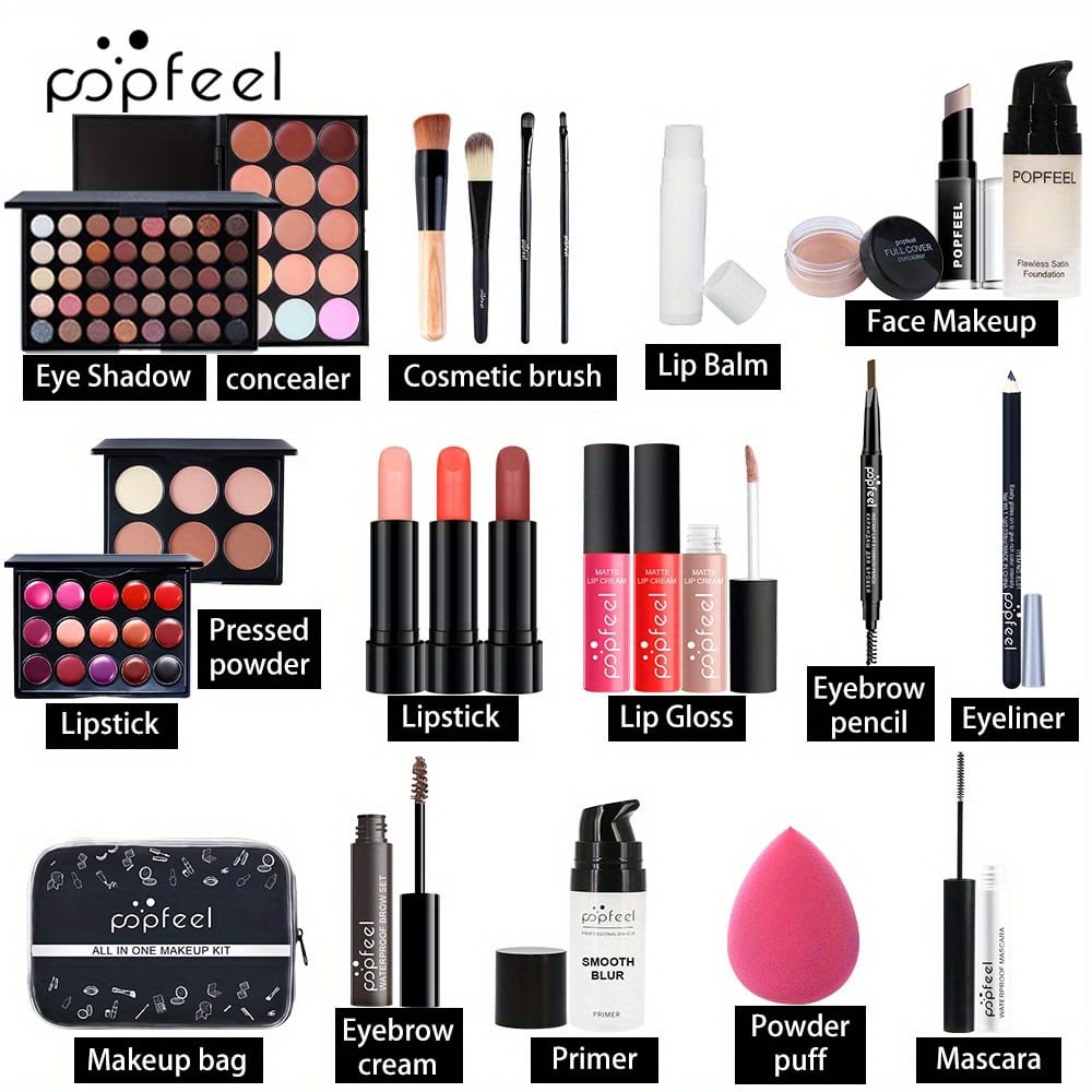 KissICON Popfeel 24pc Makeup Set – Perfect Beginner Holiday