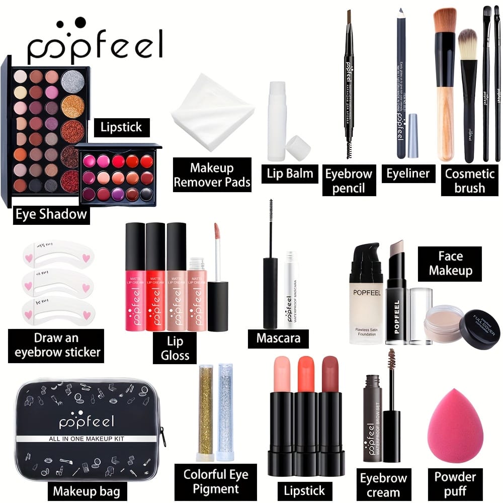 KissICON Popfeel 24pc Makeup Set – Perfect Beginner Holiday