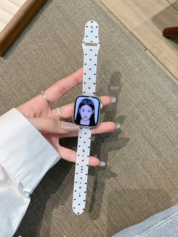 KissICON Popular glossy silicone strap For Apple Watch band women Strap Series 11/10/9/8/7/6/5/4 40mm 41mm 42mm 44mm 45mm 46mm