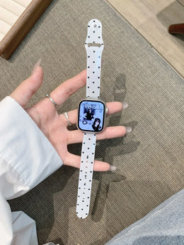 KissICON Popular glossy silicone strap For Apple Watch band women Strap Series 11/10/9/8/7/6/5/4 40mm 41mm 42mm 44mm 45mm 46mm