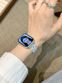 KissICON Popular glossy silicone strap For Apple Watch band women Strap Series 11/10/9/8/7/6/5/4 40mm 41mm 42mm 44mm 45mm 46mm