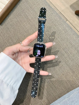 KissICON Popular glossy silicone strap For Apple Watch band women Strap Series 11/10/9/8/7/6/5/4 40mm 41mm 42mm 44mm 45mm 46mm