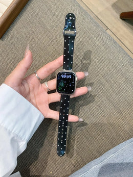 KissICON Popular glossy silicone strap For Apple Watch band women Strap Series 11/10/9/8/7/6/5/4 40mm 41mm 42mm 44mm 45mm 46mm