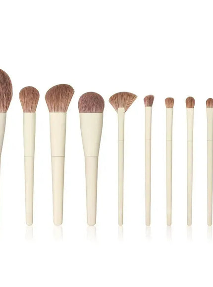 KissICON Premium 10 Piece Makeup Brush Set Nylon Bristles