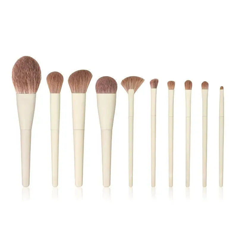 KissICON Premium 10 Piece Makeup Brush Set Nylon Bristles