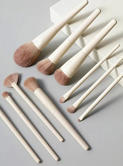 KissICON Premium 10 Piece Makeup Brush Set Nylon Bristles