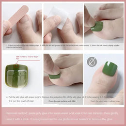 KissICON Press On Toenails 24pc Glue Included Full Cover