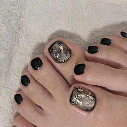 KissICON Press On Toenails 24pc Glue Included Full Cover