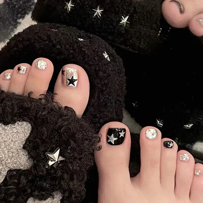 KissICON Press On Toenails 24pc Glue Included Full Cover