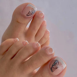 KissICON Press On Toenails 24pc Glue Included Full Cover